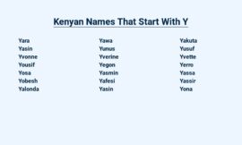 Kenyan Names That Start With Y – : Unique and Beautiful