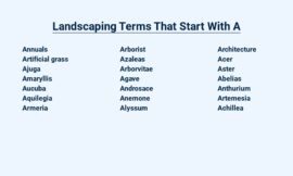 Landscaping Terms That Start With A – Unraveling the Alphabet’s Significance