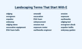 Landscaping Terms That Start With E – Essential Knowledge for Gardeners