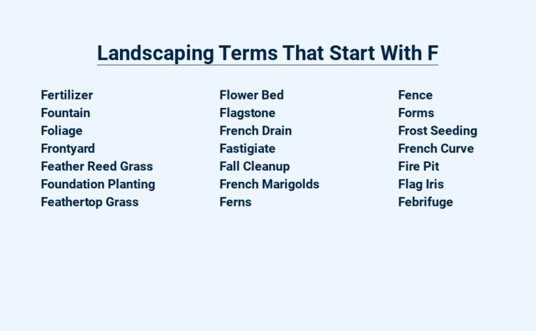 Read more about the article Landscaping Terms That Start With F – A Floral Vocabulary