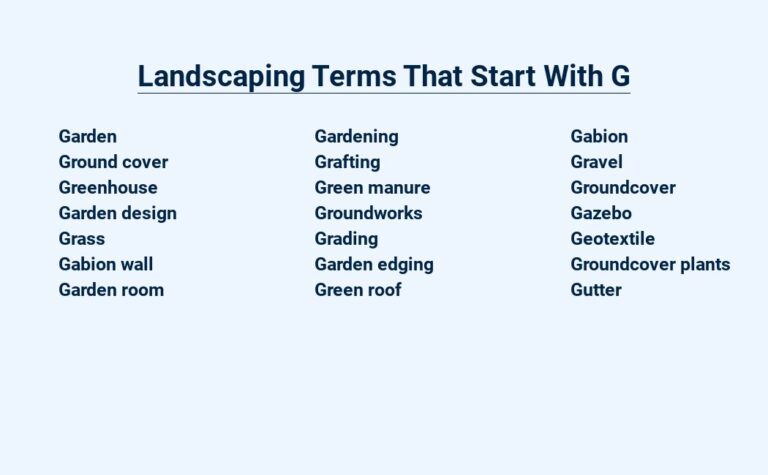 Read more about the article Landscaping Terms That Start With G – Your Garden Glossary