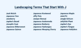 Landscaping Terms That Start With J – The Ultimate Jar-gon Guide