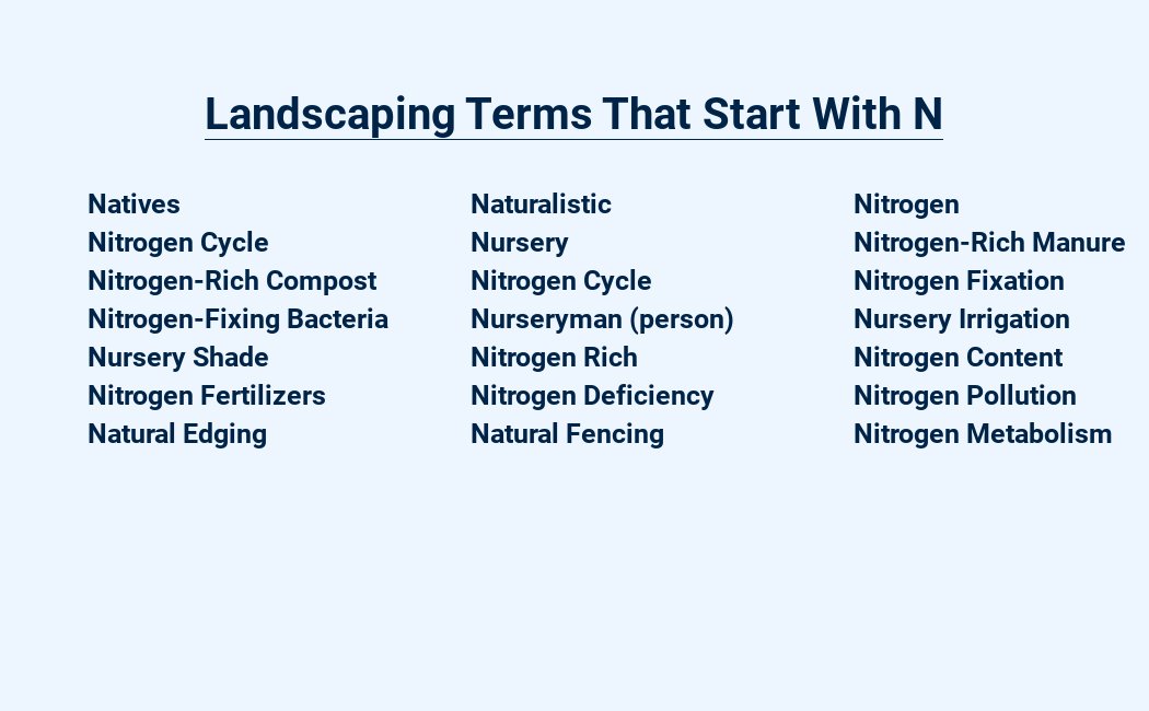 landscaping terms that start with n