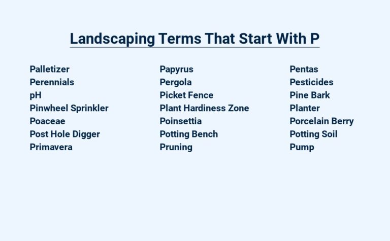 Read more about the article Landscaping Terms That Start With P – A Handy Reference