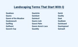 Landscaping Terms That Start With Q – For the Qualified