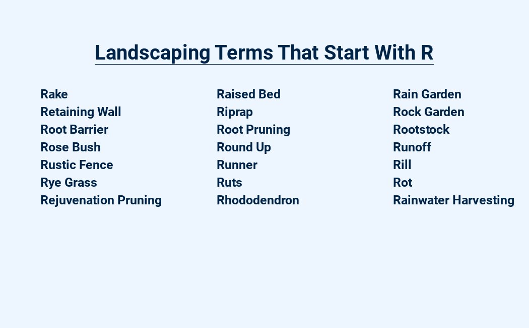 landscaping terms that start with r