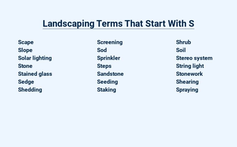 Read more about the article Landscaping Terms That Start With S – Shaping Your Outdoor Oasis