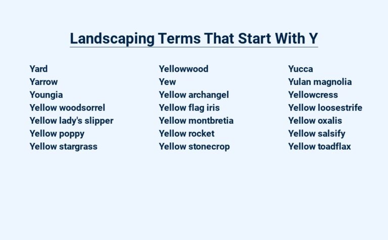 Read more about the article Landscaping Terms That Start With Y – Yards and Beyond