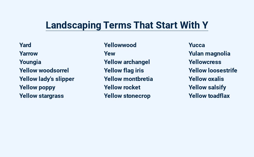 landscaping terms that start with y