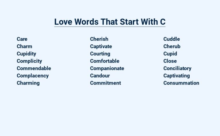 Read more about the article Love Words That Start With C – Cherished Expressions