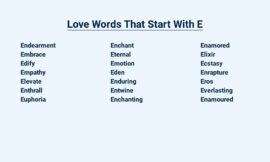 Love Words That Start With E – Eloquent Expressions