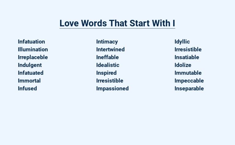 Read more about the article Love Words That Start With I – Infatuation’s Initial Inkling