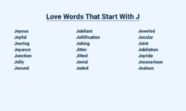 Love Words That Start With J – Jump Into a World of Affection