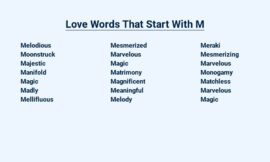 Love Words That Start With M – Magically Meaningful