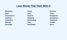 Love Words That Start With O – Optimize Your Vocabulary