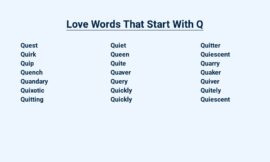 Love Words That Start With Q – The Q-rious Collection