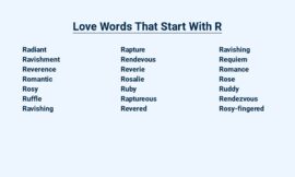 Love Words That Start With R – Rose-Colored Romantics