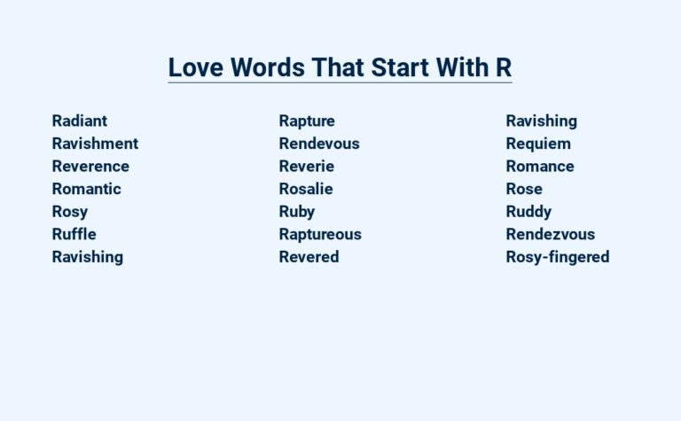 Read more about the article Love Words That Start With R – Rose-Colored Romantics