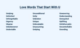 Love Words That Start With U – Unveiling the Utterance of Affection