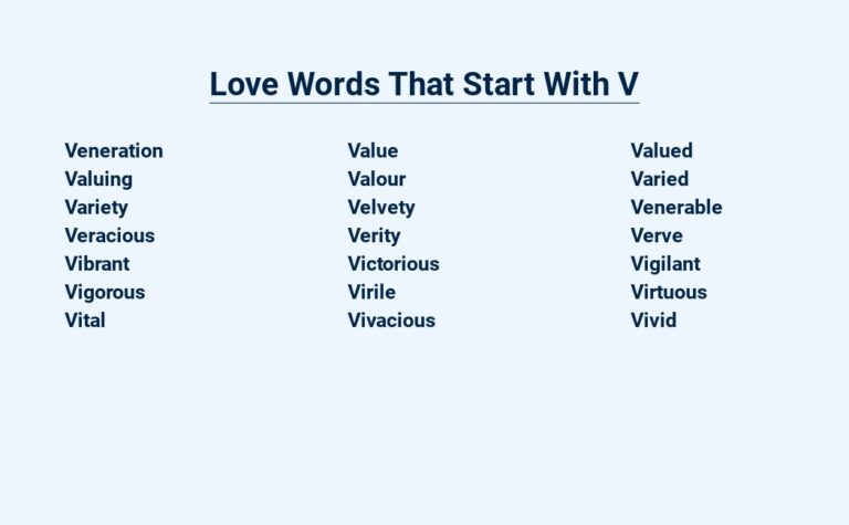 Read more about the article Love Words That Start With V – Valentine’s Vocabulary