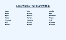 Love Words That Start With X – X Marks the Spot