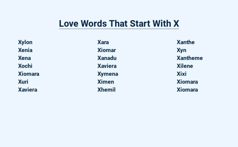 Read more about the article Love Words That Start With X – X Marks the Spot