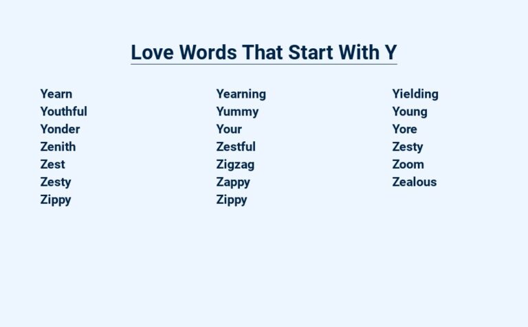 Read more about the article Love Words That Start With Y – Yielding Yield