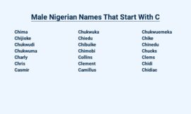 Male Nigerian Names That Start With C – Rich in Culture