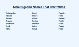 Male Nigerian Names That Start With F – A Cultural Journey