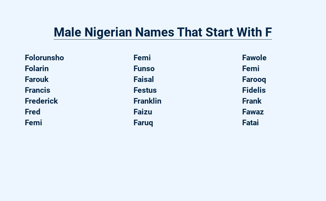male nigerian names that start with f