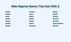 Male Nigerian Names That Start With Q – A Journey Through History