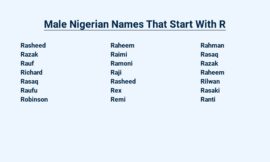 Male Nigerian Names That Start With R – The Ultimate List