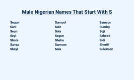 Male Nigerian Names That Start With S – The Pride of the Nation