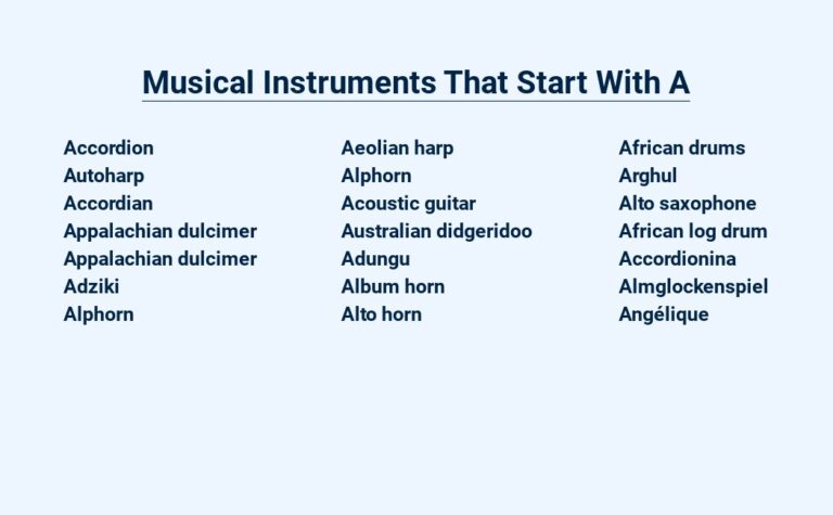 Read more about the article Musical Instruments That Start With A – A Symphony of Strings