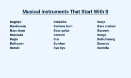 Musical Instruments That Start With B – Blowing, Plucking, and Beating Rhythms