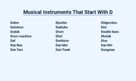 Musical Instruments That Start With D – Diverse Sounds and Unique Techniques