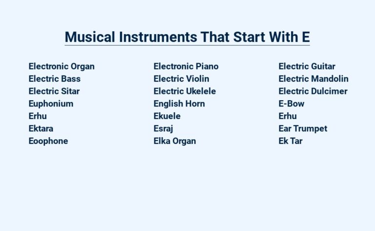 Read more about the article Musical Instruments That Start With E – Евфониум, Electric Guitar, and More