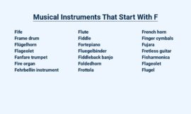 Musical Instruments That Start With F – A Flute Symphony