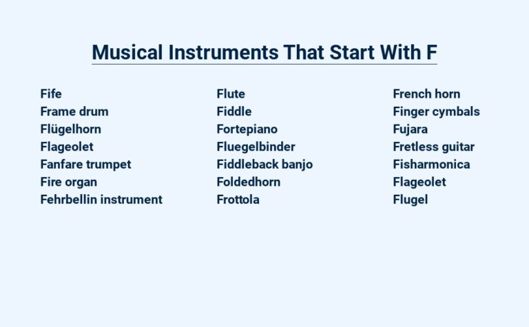 Read more about the article Musical Instruments That Start With F – A Flute Symphony