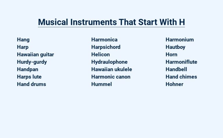 Read more about the article Musical Instruments That Start With H – Harmonious Melodies