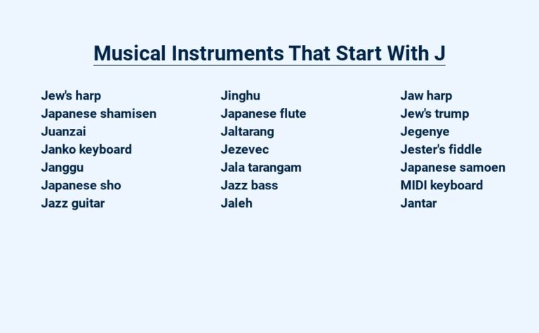 Read more about the article Musical Instruments That Start With J – A Journey Through Melodies