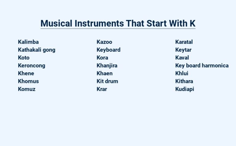 Read more about the article Musical Instruments That Start With K – A Key to Melodies