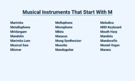 Musical Instruments That Start With M – Melodious Symphony