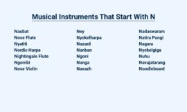 Musical Instruments That Start With N – Noteworthy and Notable