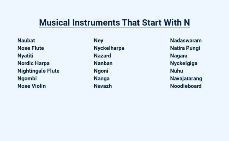 Read more about the article Musical Instruments That Start With N – Noteworthy and Notable