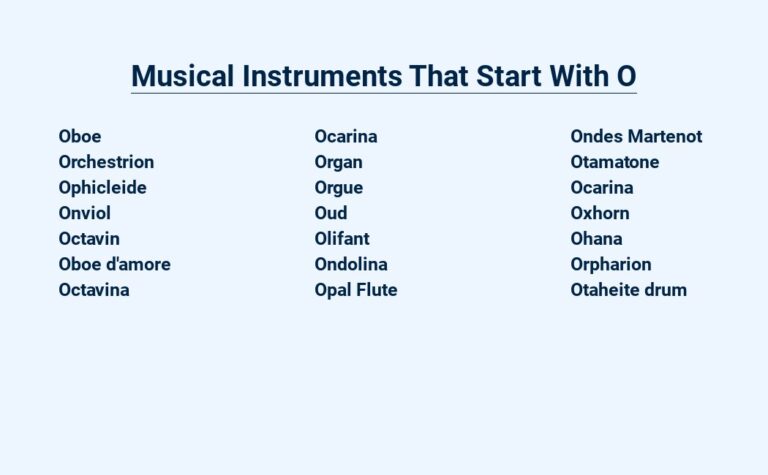 Read more about the article Musical Instruments That Start With O – Orchestral Essentials