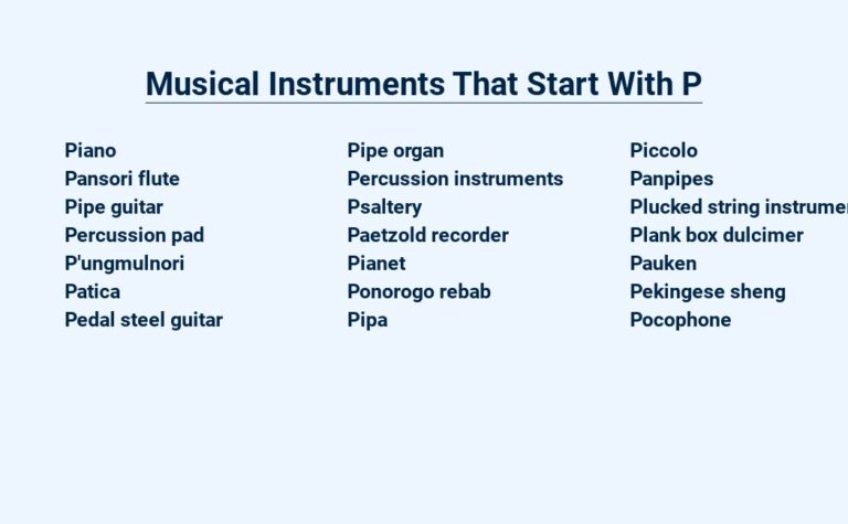 Read more about the article Musical Instruments That Start With P – Percussive Wonders