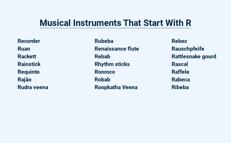 Read more about the article Musical Instruments That Start With R – Rhythmic Sounds