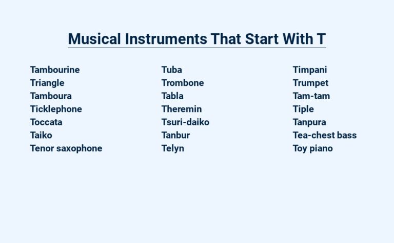 Read more about the article Musical Instruments That Start With T – Timeless Tunes