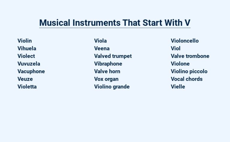 Read more about the article Musical Instruments That Start With V – Vibrant Sounds